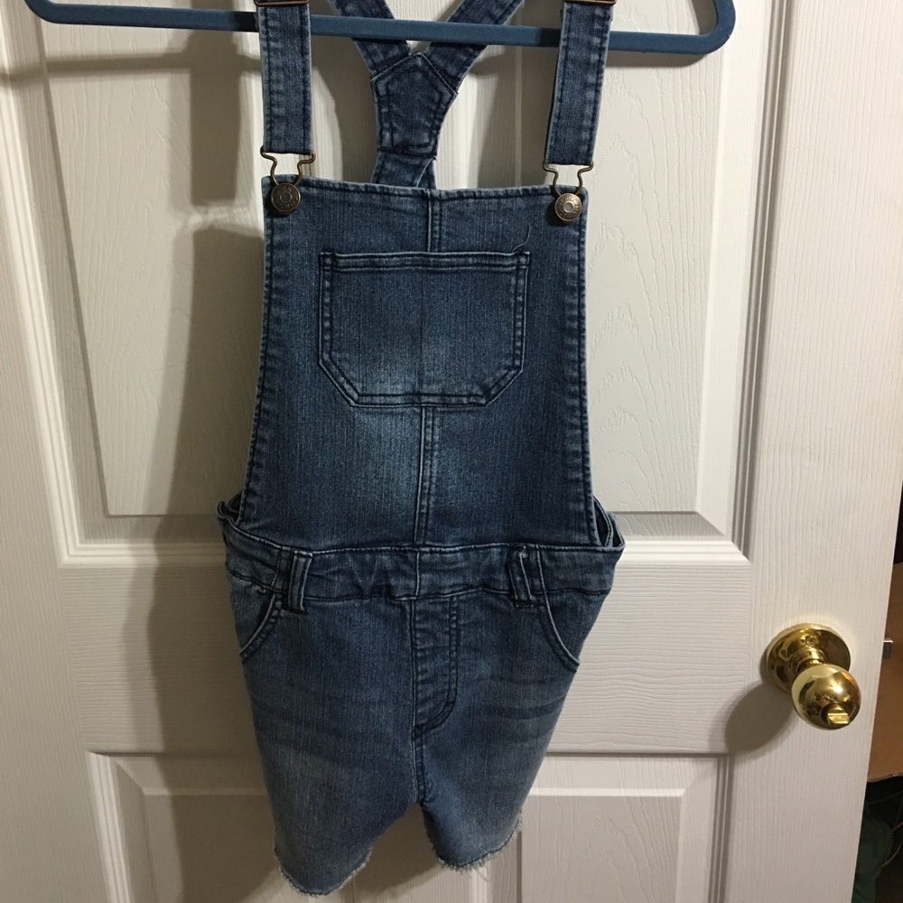 Raw edge Denim overall